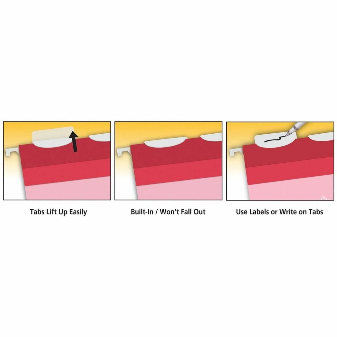 Pendaflex® Ready-Tab™ Reinforced Hanging Folders, With Lift Tab Technology, 1/5 Cut, Letter Size, Blue, Pack Of 25