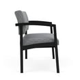 thumbnail image 4 of Lesro Lenox Steel Fabric Bariatric Waiting Room Guest Chair in Black/Adler Gray Flannel, 4 of 5
