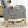 thumbnail image 4 of Yesfashion 27.6"W Modern Rocking Chair,Accent Upholstered Rocking Glider Chair with High Backrest,Armrests,2 Side Pocket,Lounge Chair for Home Living Room Bedroom Office, 4 of 10