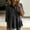 Black, variant on Only Moment Tops for Women 3/4 Sleeve V Neck Blended Fabric with Button Cuffs Dressy Casual Summer Outfits Early Fall Fashion Spring Clothes Sky Blue,S