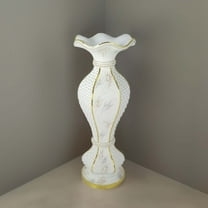 Efavormart 39" Shimmering Gold Glittered Marble Design Floor Flower Pot Vase With Pearls and Mirror Mosaic Embellishment