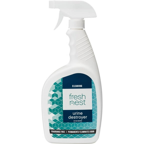 Fresh Nest Urine Destroyer - Fragrance-Free Cleaner for Stain and Odor Removal on Wood Floors, Carpets, Mattresses - Ideal for Cats, Dogs, and Pets - Powerful Resolve & Eliminator Formula - 32 Fl Oz