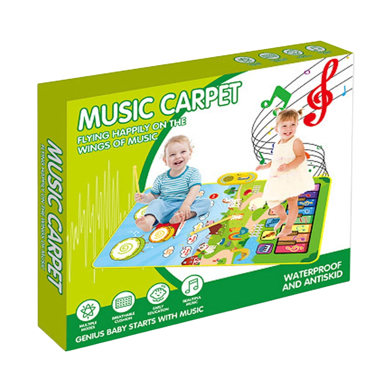 Piano Mats, 3-in-1 Animal Musical Play Mat with Piano & Drum for Montessori Sensory Early Educational Musical Learning Toys, Ideal Birthday Toy