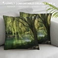 thumbnail image 3 of Pratyus Green Trees Modern Farmhouse Rustic Decorative Couch Pillow Cases with Zipper Home Decor Printed on Both Sides Pillowcase 1PC 22x22in, 3 of 5