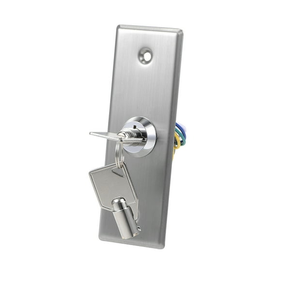 Unique Bargains Key Switch Lock On Off Exit Door Lock Emergency Door Release SPST for Access Control w 2 Keys