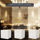 thumbnail image 4 of Digital alarm clock white, LED light mini modern cube desktop alarm clock showing time date temperature, 4 of 4