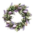 thumbnail image 1 of Abbracc Round Easter Wreath with Pastel Eggs Front Door Spring Pendant Artificial Flower E, 1 of 9
