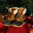 thumbnail image 4 of Womens Velvet&nbsp;Duck Boots Insulated Winter Snow Boots Waterpoof Navy/Tan 6 M US, 4 of 7