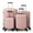 Pink, variant on Ktaxon 4-Piece Luggage Set Hardshell Lightweight ABS Carry On Suitcase 360° Spinner Wheels Black