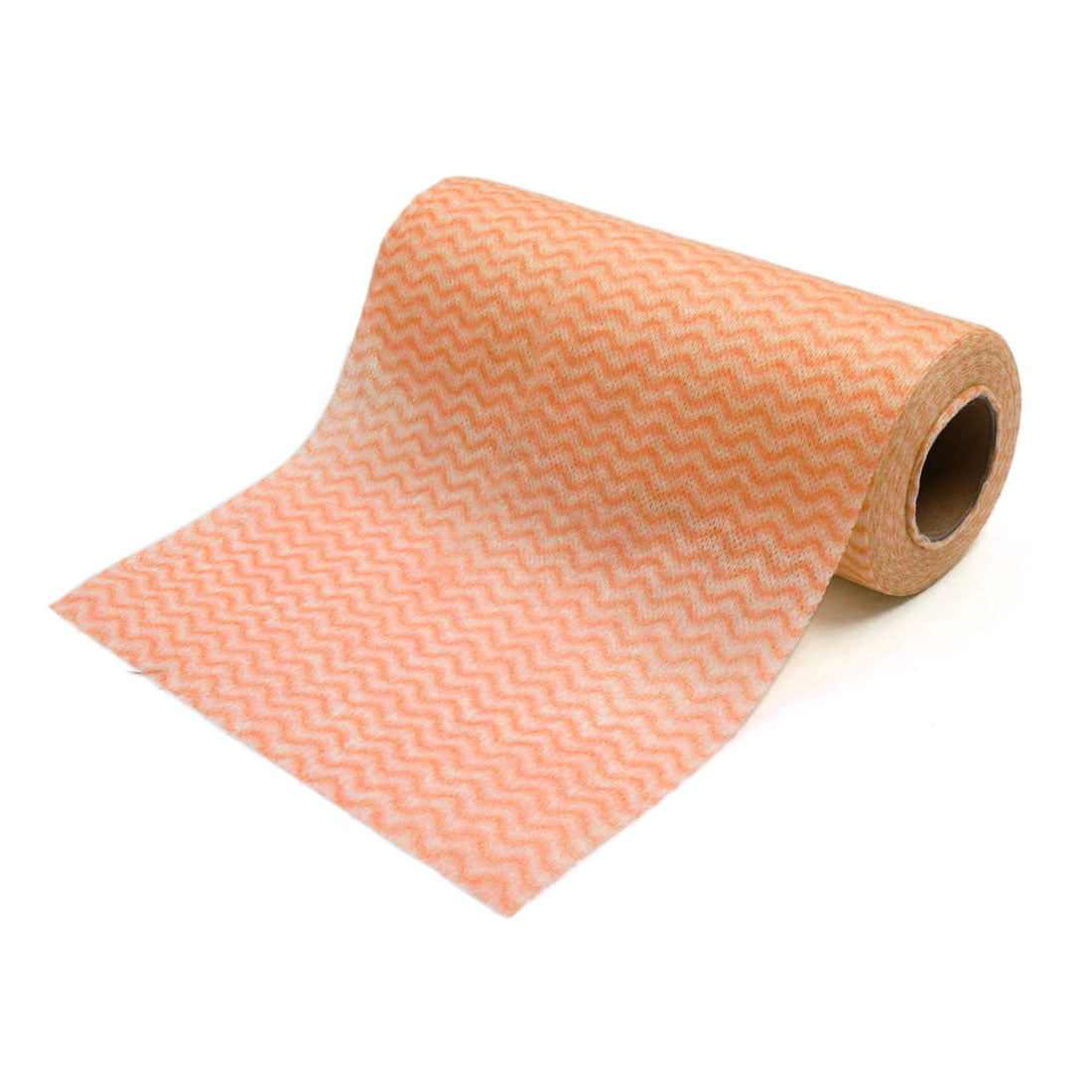 Unique Bargains 50pcs Orange Disposable Household Non-woven Fabric Washable Dishcloth Roll
