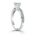 thumbnail image 3 of 14k White Gold Diamond Pave Cathedral Engagement Ring Size 6.5, 3 of 4