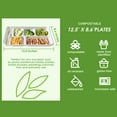 thumbnail image 3 of Vplus 100% Compostable 6 Compartment Plates, AFN190 Pack Compartment Paper Plate, 12.5x8.6 inch Disposable School Lunch Trays, Eco-Friendly Bagasse Plates for School Lunch, Buffet, and Party, 3 of 3