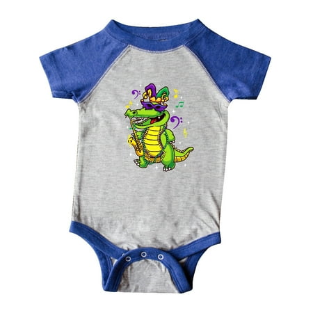 

Inktastic Mardi Gras Party Alligator Gift Baby Boy or Baby Girl Bodysuit