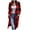 Rouge, variante sur jsaierl Manteaux Décontractés pour Femmes avec Poches, Chemises Longues à Carreaux à Boutons, Vestes Cardigan, Surchemise Tartan, Manteau