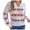 White, variant on Lovskoo Sweaters for Women Trendy Print Long Sleeve V-Neck Keeping Warm Outing Blouse Sweater White