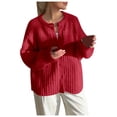 thumbnail image 2 of Cardigan Sweaters for Women Long Sleeve Round Neck Button Loose Fit Knitted Sweater Jacket Womens Cardigan Sweaters, 2 of 5