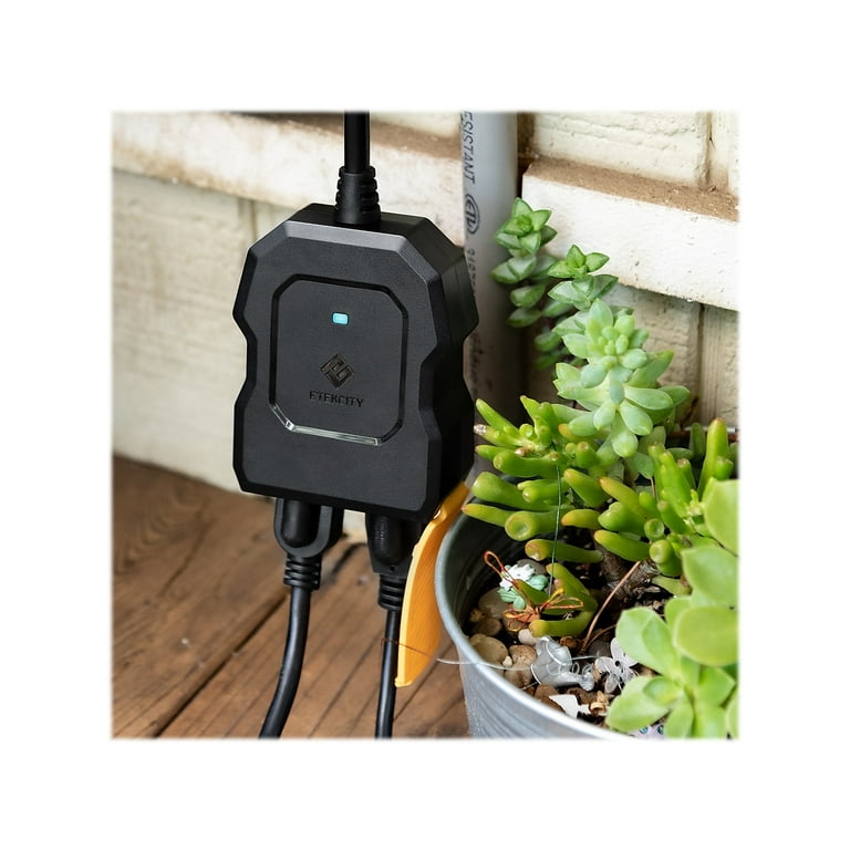 Etekcity Wireless Outdoor Remote Control Outlet, Weatherproof, 150ft Range  Electrical Light Switch, 4 Grounded plugs, ETL Listed, Black (1 Remote  Included) 
