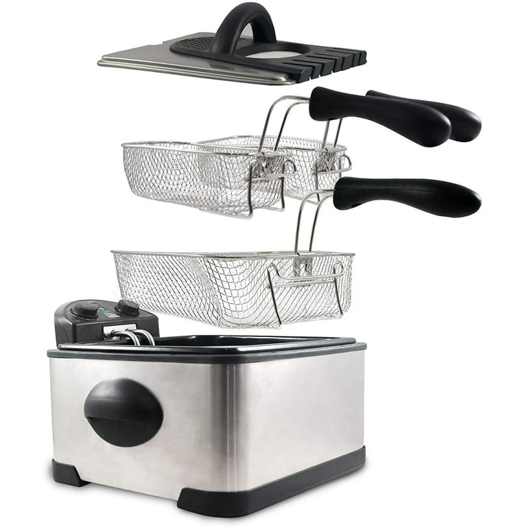 4Qt. Dual Basket Deep Fryer [EDF-401T] – Shop Elite Gourmet - Small Kitchen  Appliances