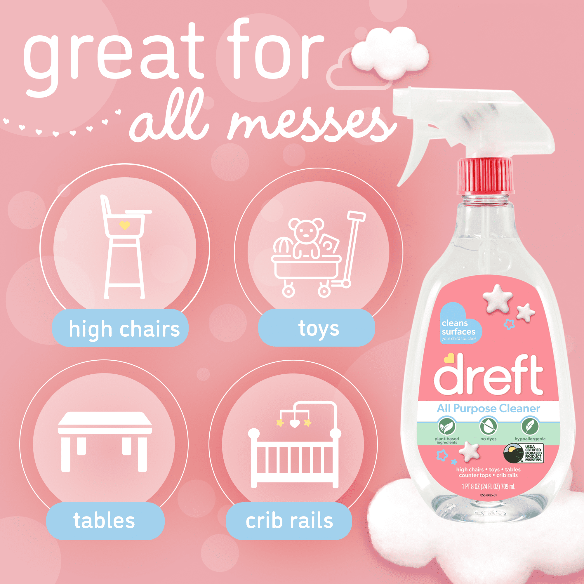 Dreft All Purpose Cleaner Spray, 24 fl oz