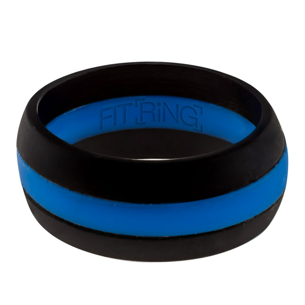 Fit Ring Fit Ring Silicone Wedding Ring Men's Thin Blue