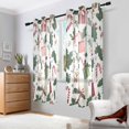 thumbnail image 2 of Yayeee Window Curtains Light Filtering 63"x42" Grommet Panel Pair Home Living Room Decor, White Christmas Holly, 2 of 7