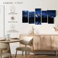 thumbnail image 5 of Elephant Stock Night Sky At Grand Teton Wall Art - Horizontal Multi Panel Canvas - Living Room Wall Decor - Nature Multi Panel - Black And Blue Decor - 80" x 40", 5 of 8