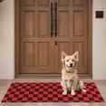 thumbnail image 4 of Red and Black Checkered Pattern Door Rugs,Washable Non Slip Door Mats Indoor,Decorative Door Mats,Entry Mat Indoor for Entrance,Bedroom,Kitchen,Bathroom,16"x47", 4 of 6