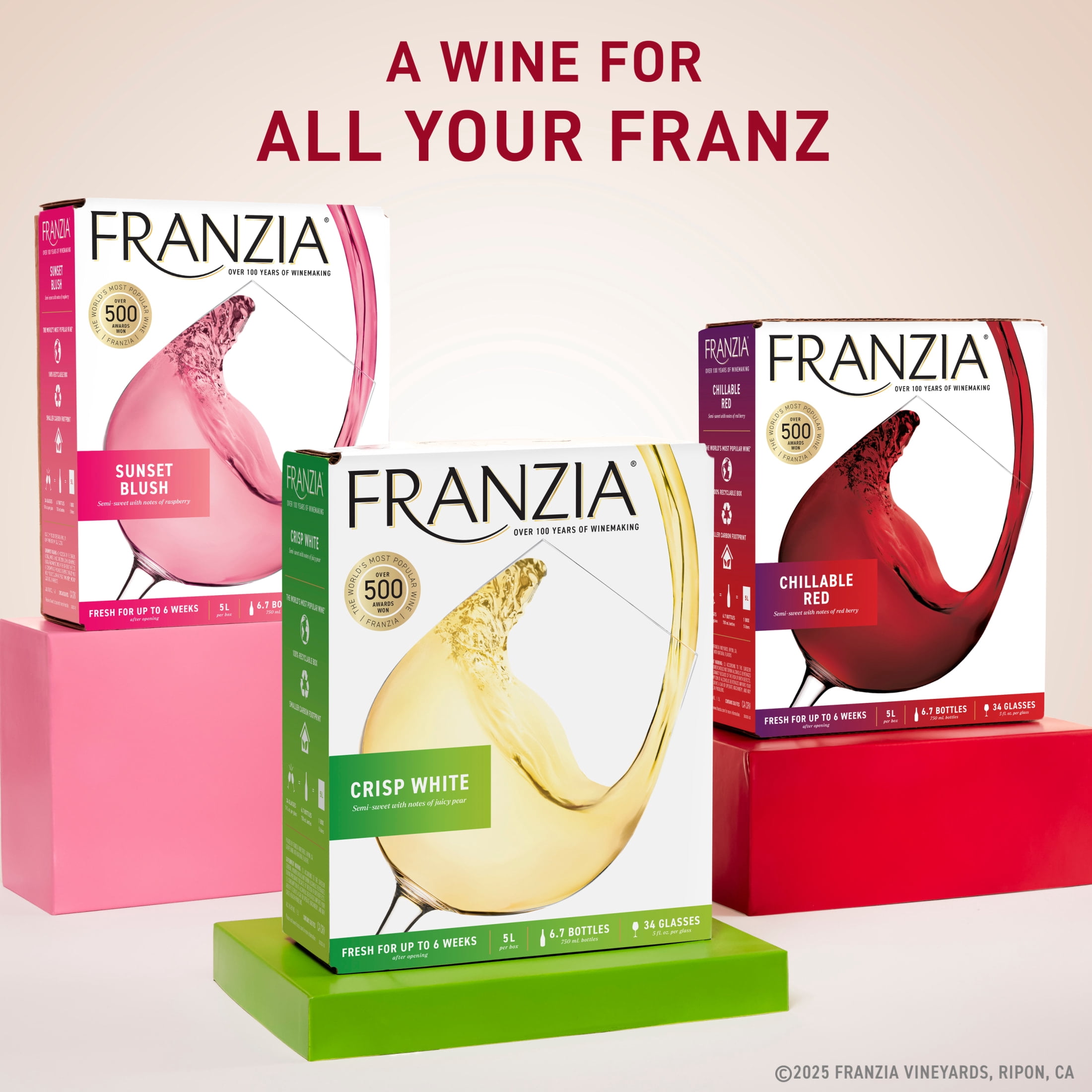 Franzia Chillable Red , 5 L Bag in Box, 9.0% ABV