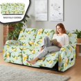 thumbnail image 3 of COEQINE Recliner Sofa Cover Anti-Slip 3 Seater Lazyboy Cover 8 Pieces Soft Recliner Couch Cover Stay in Place Furniture Protector for Reclining Chair, Lemon Floral Green, 3 of 8