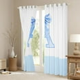thumbnail image 3 of jejeloiu Letter A Monogrammed Curtains Pack of 2 (42x84 Each),Cartoon Cute Bowknot Curtains Blackout For Girls Kids, 3 of 6