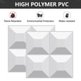thumbnail image 2 of 12 Tiles 3D Wall Panels 12 x 12in White Diamond Wall Décor PVC Flower Textured Wall Panels 12 Sq Ft for Living Room Lobby Bedroom Hotel Office, 2 of 4