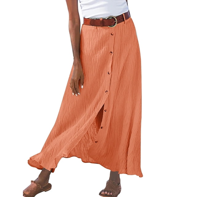 Ketyyh-chn99 Robe Femme Grande Taille Robe d'Été Extensible Manches Longues Robe Longue Confortable Rouge,S