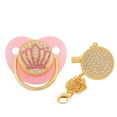 thumbnail image 1 of DPTALR Baby Pacifier Initial Clip Silicone Infant Nipple Bling Newborn Pacifier And Clips With Rhinestones, 1 of 7