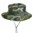 thumbnail image 2 of Shenmeida Outdoor Summer Unisex Wide Brim Fasten String Boonie Hat Sun Cap Jungle Headwear for Men Women, 2 of 2