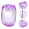 thumbnail image 2 of PTOOTP Cesto de malla plegable y fácil de abrir para ropa sucia, ideal para dormitorios universitarios (morado), 2 of 7