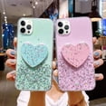 thumbnail image 4 of Compatible with iPhone 14 Pro Max Bling Heart-Shaped Mirror Case Sparkle Makeup Glitter Luxury Protection Shockproof Cover for Women Girls Who Love Beauty, 4 of 10