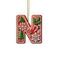 thumbnail image 1 of TIELUTT 26 Lettres Rouges Décorations de Sapin de Noël Lettres de Canne en Bonbon Guirlande d'Œufs de Pâques Suspendus en Extérieur Crochets de Manteau Guirlande de Perles 15 Brindilles avec Lumières Ornement de Voiture Éléphant à Brancher, 1 of 4