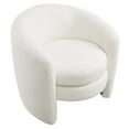 thumbnail image 5 of Armchair Accent Chair, White, Fabric, Living Kitchen Cafe Bistro Hospitality Restaurant, Modern Contemporary HB36624, 5 of 9