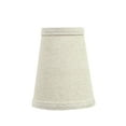thumbnail image 2 of Aspen Creative 32653-6 Small Hardback Empire Shape Chandelier Clip-On Lamp Shade Set (6 Pack), Transitional Design in Oatmeal, 4" bottom width (2 1/2" x 4" x 5" ), 2 of 7
