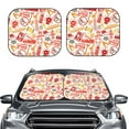 thumbnail image 2 of Disketp 2 Piece Firefighter Icons Pattern Windshield Sunshades,Folding Windshield Sun Shade For Car Suv Trucks Sedan,Blocks Uv Rays Sun Visor Protector-Medium, 2 of 7