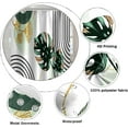 thumbnail image 5 of Mid Century Boho Shower Curtain Green Palm Gold Ginkgo Leaf Abstract Arch Decorative Bath Curtain 36x72 Inch Polyester Fabric Waterproof Aesthetics Bathroom Curtain with Hooks, 5 of 6