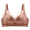 thumbnail image 3 of LYEAA Push up Bras for Women Wireless Lace Daily Bras Wirefree Adjustable Strap Lift Soft Bralette No Wire Breathable Comfort Sleeping Bras Brown M, 3 of 3