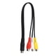 thumbnail image 1 of Cable Mini DIN de 7 pines a 3 RCA, rojo, amarillo, blanco, Mini DIN de 7 pines macho a 3 RCA hembra, Cable adaptador de vídeo de 1,0 pies, 1 of 5
