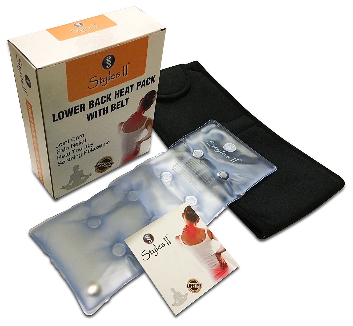 Styles II Lower Back ReUseable Heat Pack With Belt UltraResponsive