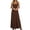Brown, variant on Sundress with Built in Bra Women Two Piece Sets Elegant Stretch Cami Maxi Dress Sleeveless A-Line Casual Tank Dresses Black S