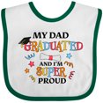 thumbnail image 3 of Inktastic My Dad Graduated and I'm Super Proud Boys or Girls Baby Bib, 3 of 4