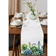 thumbnail image 4 of Succulent Botanical Table Runner 70 Inches, Summer Tropical Flowers Bed Runner Dresser Scarves Tabletop for Indoor Outdoor Parties/Ceremony/Banquet, 13" x 70", 4 of 8