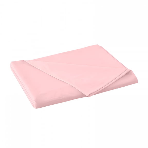 AUQ Solid Color Cotton Flat Sheet,Cool & Crisp Percale Sheets Queen Size Top Sheet,Highly Breathable & Comfortable,Cotton Percale Sheets Queen Pink Cotton Sheets,71"X90.5"