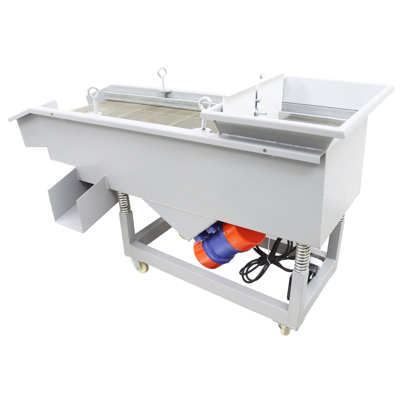 3-layer Linear Vibrating Screen with 6mm 4mm 2mm Screen Electric Dual-motor Screen Shaker 220V