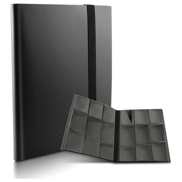 Álbum de tarjetas coleccionables, porta tarjetas de 360 grados, 9 bolsillos, carpeta de tarjetas de gran capacidad, cuaderno para cumpleaños, Navidad y fiestas.